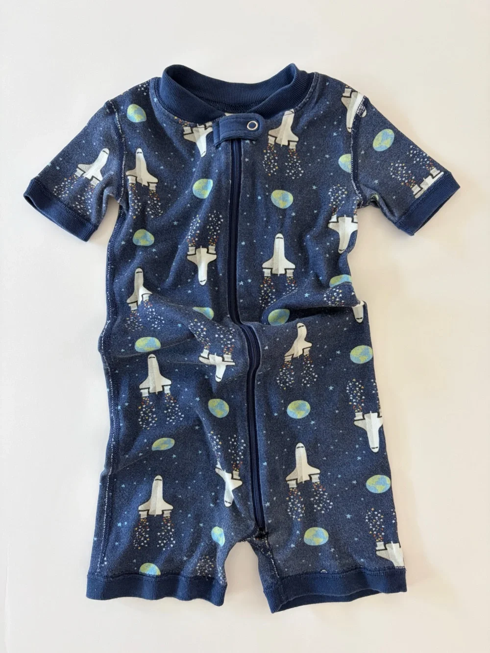 Hanna Andersson Baby Summer Zip Sleeper Galactic Print 100% Organic 3T